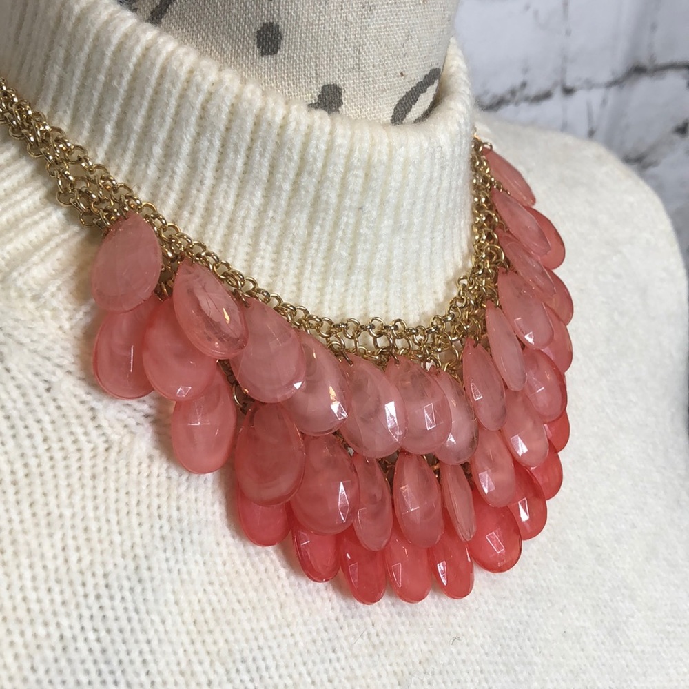 Pink Teardrops Necklace - Picture 1 of 2